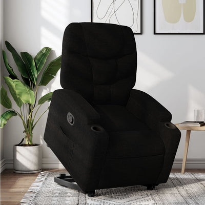 Stella Homewares Stand up Recliner Chair Black Fabric