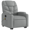 Stella Homewares Stand up Massage Recliner Chair Light Grey Fabric