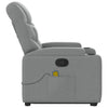 Stella Homewares Stand up Massage Recliner Chair Light Grey Fabric
