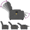 Stella Homewares Stand up Massage Recliner Chair Dark Grey Fabric