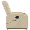 Stella Homewares Stand up Massage Recliner Chair Cream Fabric