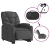 Stella Homewares Electric Stand up Recliner Chair Dark Grey Fabric