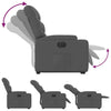 Stella Homewares Electric Stand up Recliner Chair Dark Grey Fabric