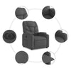 Stella Homewares Electric Stand up Recliner Chair Dark Grey Fabric