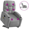Stella Homewares Electric Stand up Massage Recliner Chair Light Grey Fabric