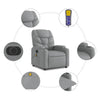 Stella Homewares Electric Stand up Massage Recliner Chair Light Grey Fabric