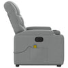 Stella Homewares Electric Stand up Massage Recliner Chair Light Grey Fabric