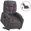 Stella Homewares Electric Stand up Massage Recliner Chair Dark Grey Fabric