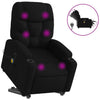 Stella Homewares Electric Stand up Massage Recliner Chair Black Fabric