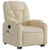 Stella Homewares Electric Stand up Massage Recliner Chair Cream Fabric