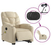 Stella Homewares Electric Stand up Massage Recliner Chair Cream Fabric