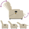 Stella Homewares Electric Stand up Massage Recliner Chair Cream Fabric