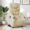 Stella Homewares Electric Stand up Massage Recliner Chair Cream Fabric