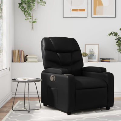 Stella Homewares Recliner Chair Black Faux Leather