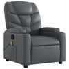 Stella Homewares Massage Recliner Chair Grey Faux Leather