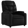 Stella Homewares Electric Recliner Chair Black Faux Leather