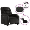Stella Homewares Electric Recliner Chair Black Faux Leather