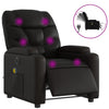 Stella Homewares Electric Massage Recliner Chair Black Faux Leather