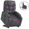 Stella Homewares Stand up Massage Recliner Chair Grey Faux Leather