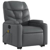 Stella Homewares Stand up Massage Recliner Chair Grey Faux Leather