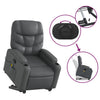 Stella Homewares Stand up Massage Recliner Chair Grey Faux Leather