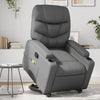 Stella Homewares Stand up Massage Recliner Chair Grey Faux Leather