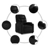 Stella Homewares Electric Stand up Recliner Chair Black Faux Leather