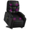 Stella Homewares Electric Stand up Massage Recliner Chair Black Faux Leather