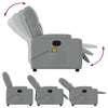 Stella Homewares Massage Recliner Chair Light Grey Fabric