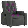 Stella Homewares Massage Recliner Chair Dark Grey Fabric
