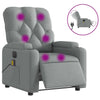 Stella Homewares Electric Massage Recliner Chair Light Grey Fabric
