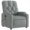 Stella Homewares Electric Massage Recliner Chair Light Grey Fabric