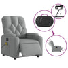 Stella Homewares Electric Massage Recliner Chair Light Grey Fabric