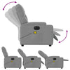 Stella Homewares Electric Massage Recliner Chair Light Grey Fabric