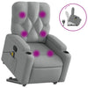 Stella Homewares Stand up Massage Recliner Chair Light Grey Fabric