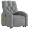 Stella Homewares Stand up Massage Recliner Chair Light Grey Fabric