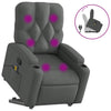 Stella Homewares Stand up Massage Recliner Chair Dark Grey Fabric