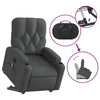Stella Homewares Stand up Massage Recliner Chair Dark Grey Fabric