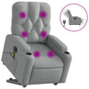 Stella Homewares Electric Stand up Massage Recliner Chair Light Grey Fabric