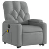 Stella Homewares Electric Stand up Massage Recliner Chair Light Grey Fabric