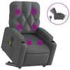 Stella Homewares Electric Stand up Massage Recliner Chair Dark Grey Fabric