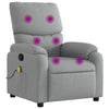 Stella Homewares Massage Recliner Chair Light Grey Fabric