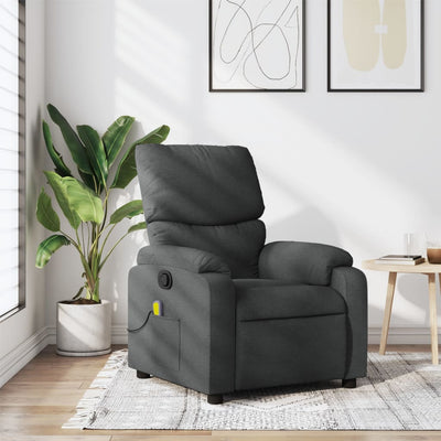 Stella Homewares Massage Recliner Chair Dark Grey Fabric