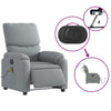 Stella Homewares Electric Massage Recliner Chair Light Grey Fabric