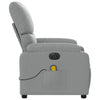 Stella Homewares Electric Massage Recliner Chair Light Grey Fabric