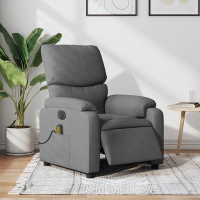 Stella Homewares Electric Massage Recliner Chair Dark Grey Fabric