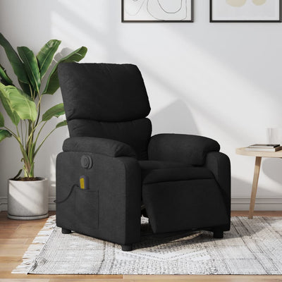 Stella Homewares Electric Massage Recliner Chair Black Fabric