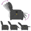 Stella Homewares Stand up Massage Recliner Chair Dark Grey Fabric