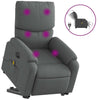 Stella Homewares Electric Stand up Massage Recliner Chair Dark Grey Fabric