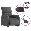 Stella Homewares Electric Stand up Massage Recliner Chair Dark Grey Fabric